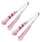 Stainless Steel Kitchen Tongs with Paw Handle Design Serving Utensil Set 2 Piece
