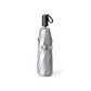 Compact Folding Umbrella with Two Tone Canopy Wind Resistant Frame and Wrist Strap Handle