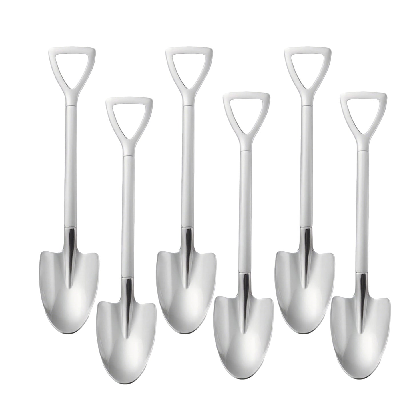 Stainless Steel Garden Shovel Hand Tool with Ergonomic Handle 6 Piece Set