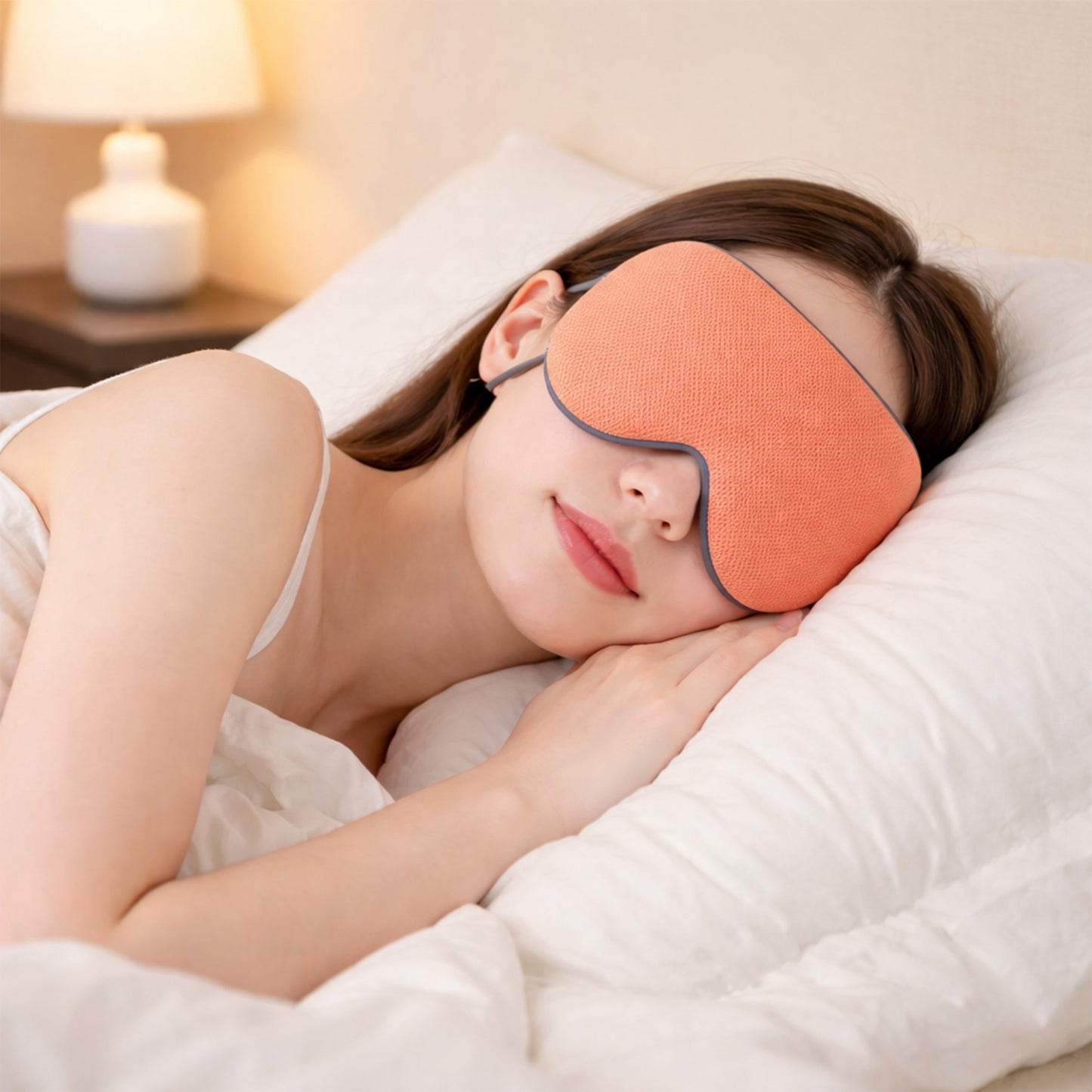 Dual-Sided Cooling and Warm Sleep Eye Mask with Adjustable Strap and Light Blocking Design