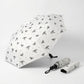 Compact Folding Umbrella with Bow Print Canopy Automatic Open Wind Resistant Frame and Strap