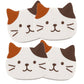 4-PC Cat Face Coaster Cute Non Slip Drink Table Protector