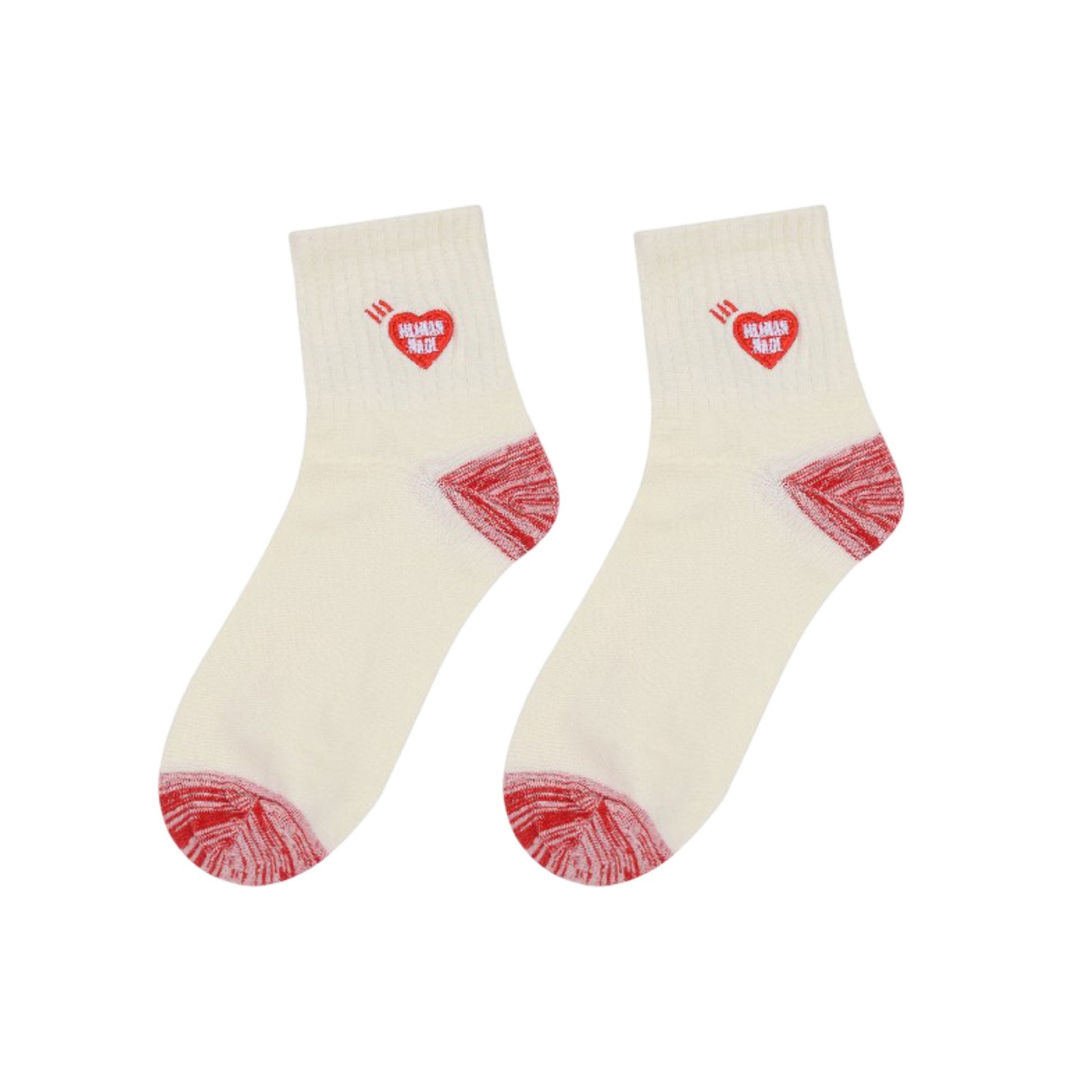 2-Pack Cotton Valentine Heart Embroidered Socks Casual Colorful Socks