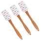 Silicone Spatula Set XO Heart Print Wooden Handle Heat Resistant Baking Mixing Kitchen Tools 3 Piece