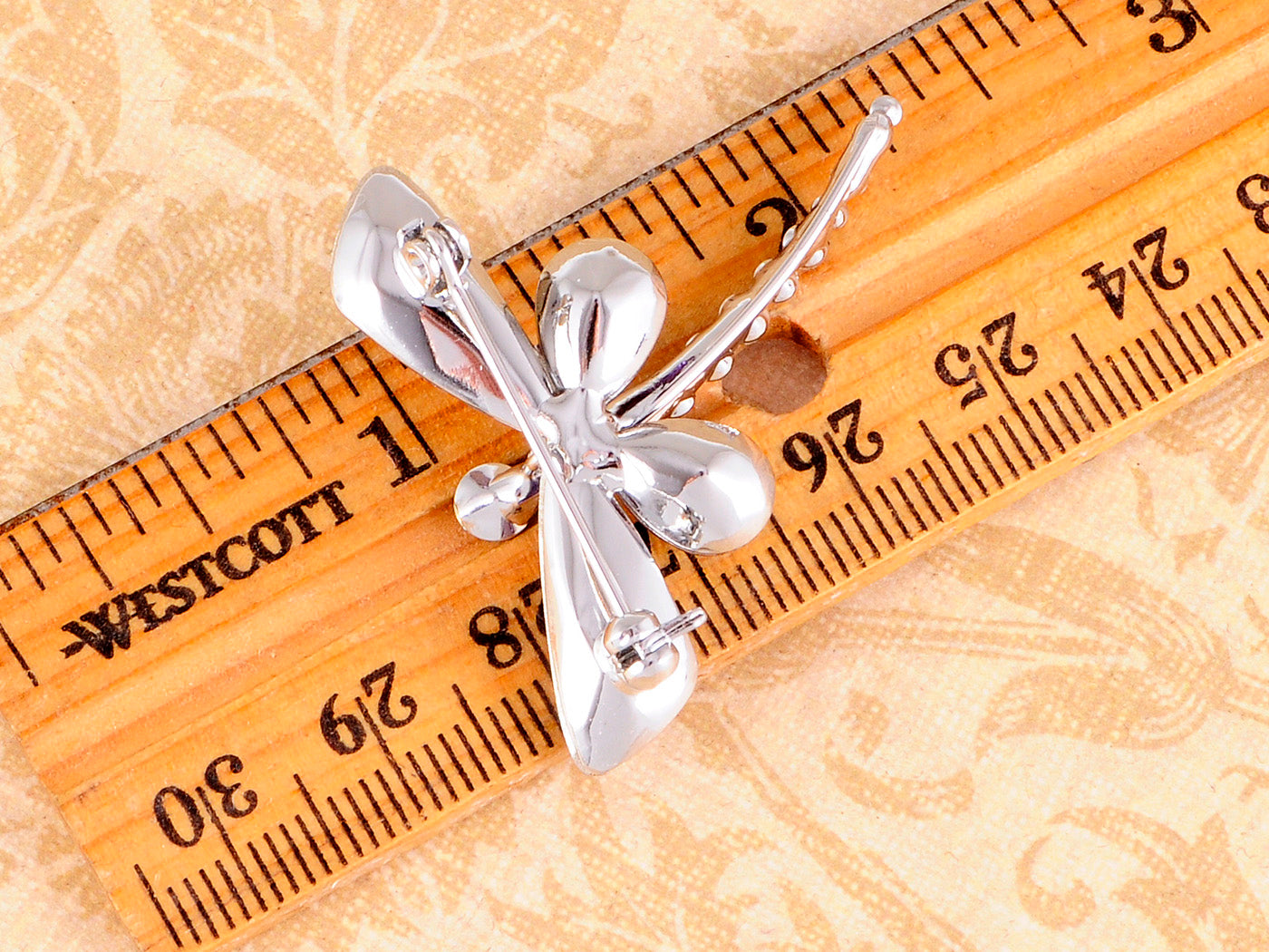 Crystal Shine Amethyst Dragonfly Bug Brooch Pin