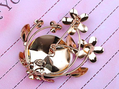 Swarovski Crystal Purple Pink Spring Floral Flower Bouquet Brooch Pin