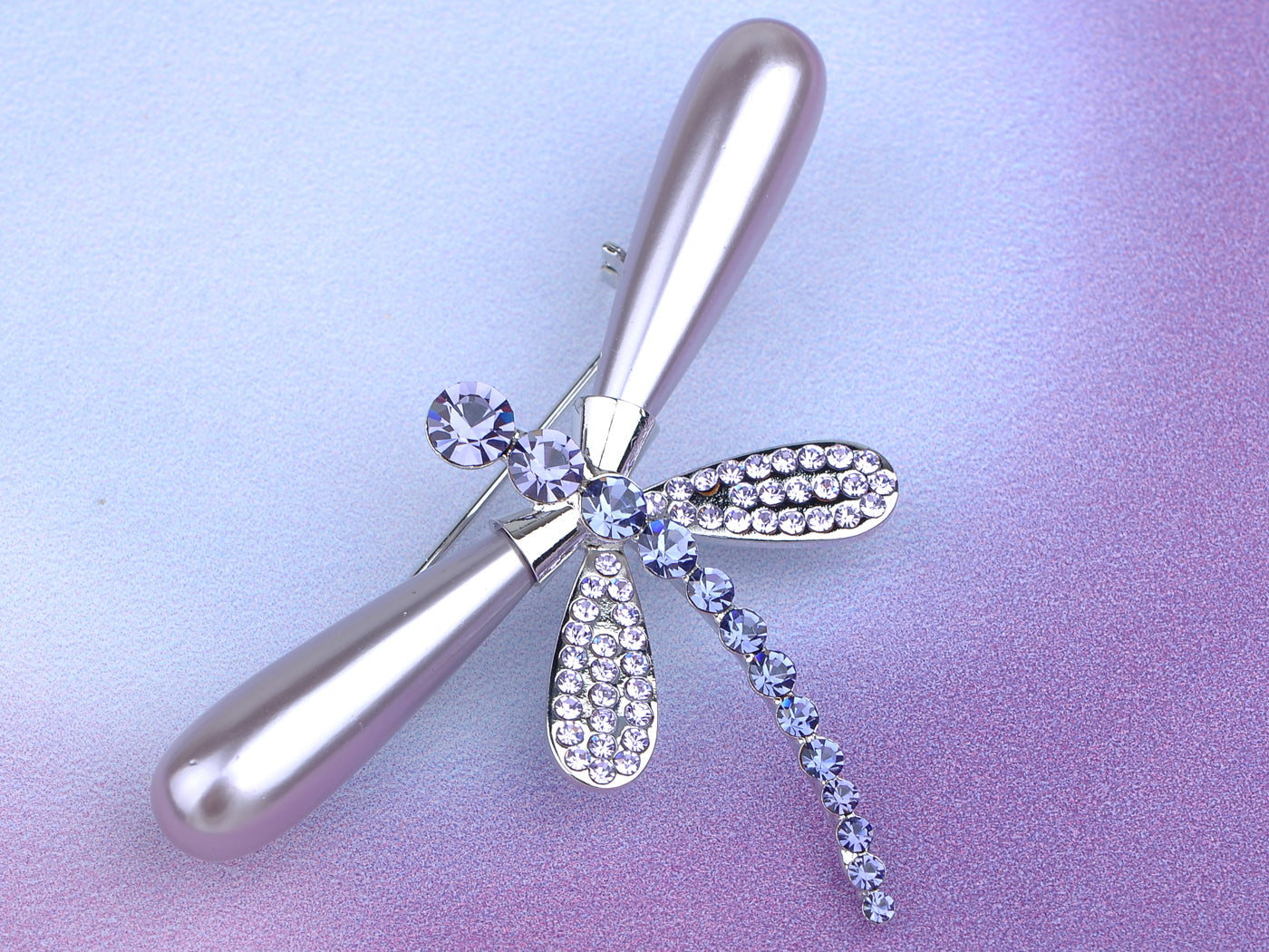 Shine Purple Pearl Dragonfly Brooch Pin