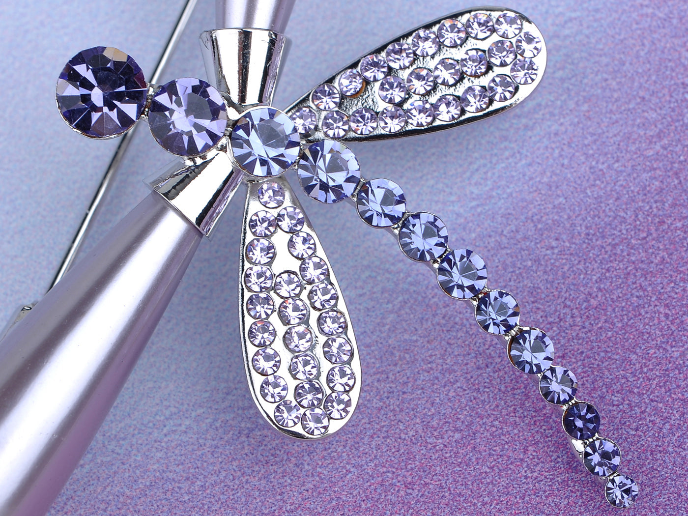 Shine Purple Pearl Dragonfly Brooch Pin