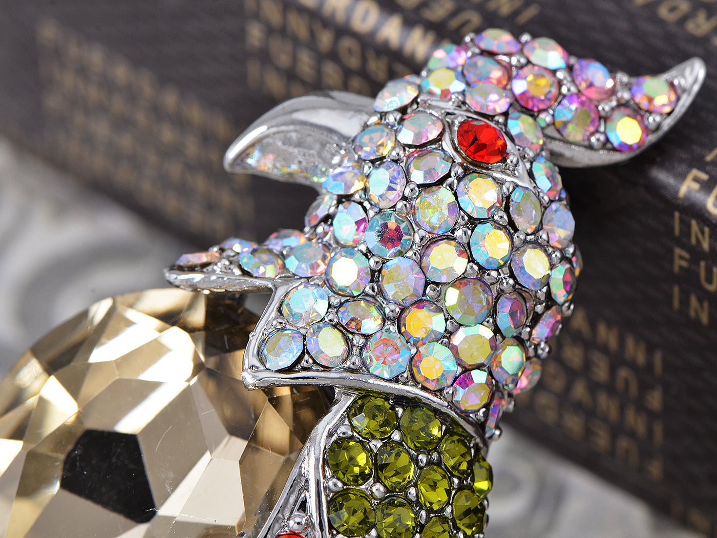 Colorful Tropical Parrot Bird Brooch Pin