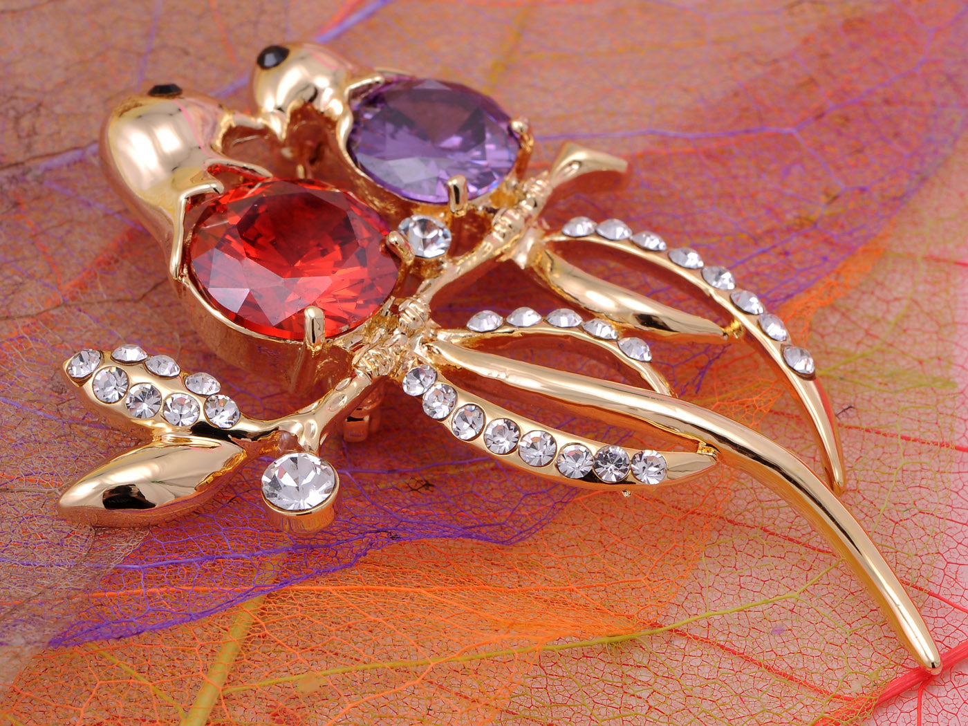 Colorful Tropical Parrot Bird Brooch Pin