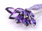 Swarovski Crystal Purple Girl Ballet Dancer Ball Gown Dress Brooch Pin
