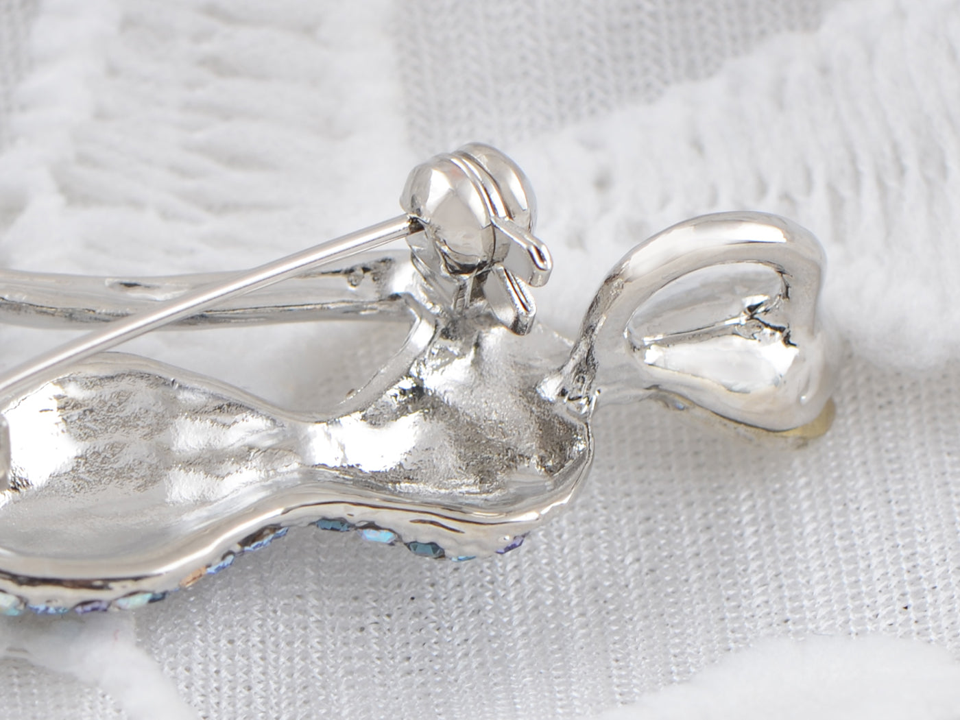 Swarovski Crystal Purple Girl Ballet Dancer Ball Gown Dress Brooch Pin