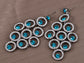 Swarovski Crystal Element Aqua Blue Colored Circle Grape Dangle Earrings