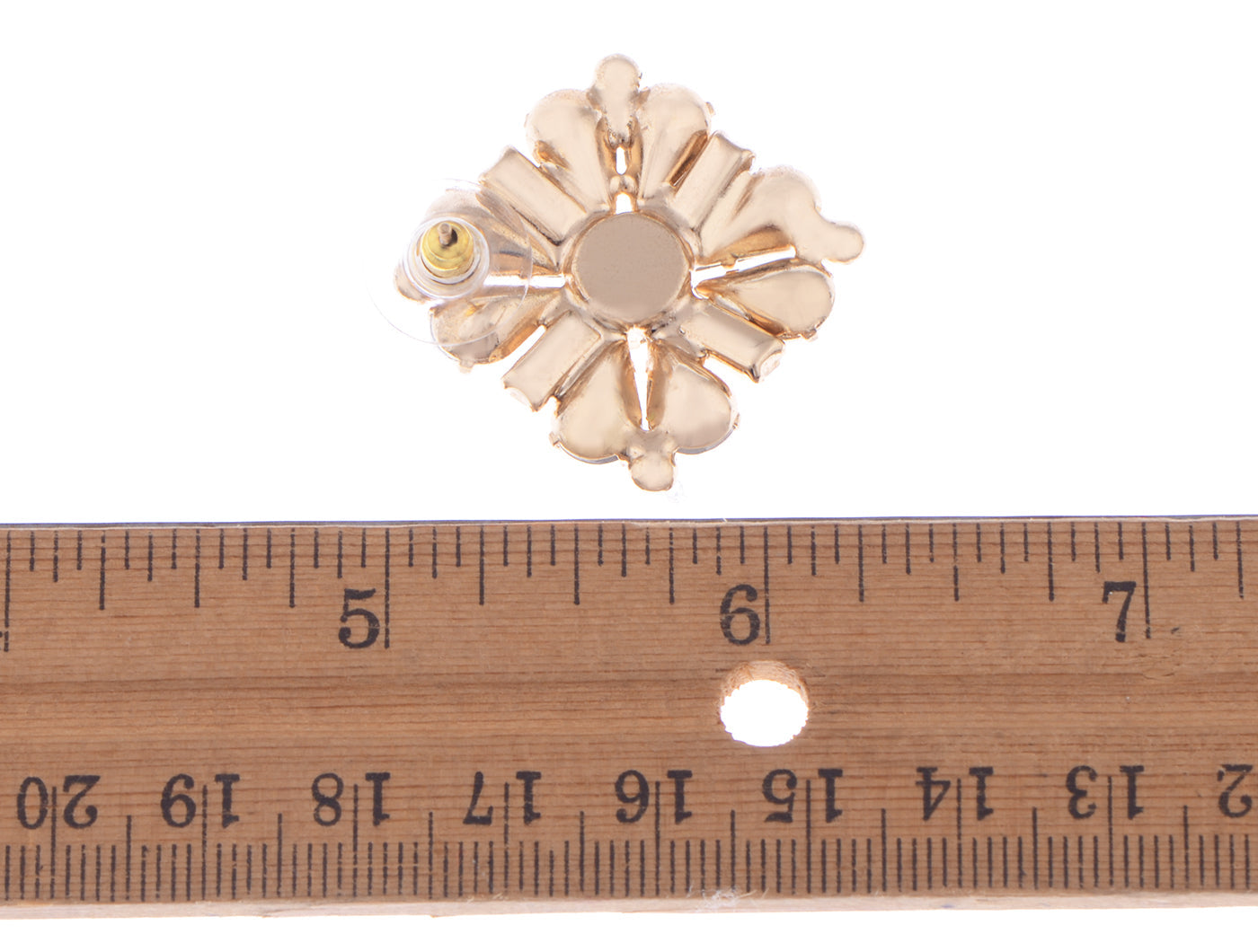 Swarovski Crystal Element Gold Colored Gemss Flower Blossom Stud Earrings