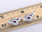 Element Silver Purple Floral Time Watch Band Stud Earrings
