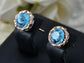 Swarovski Crystal Sapphire Blue Element Stud Earrings