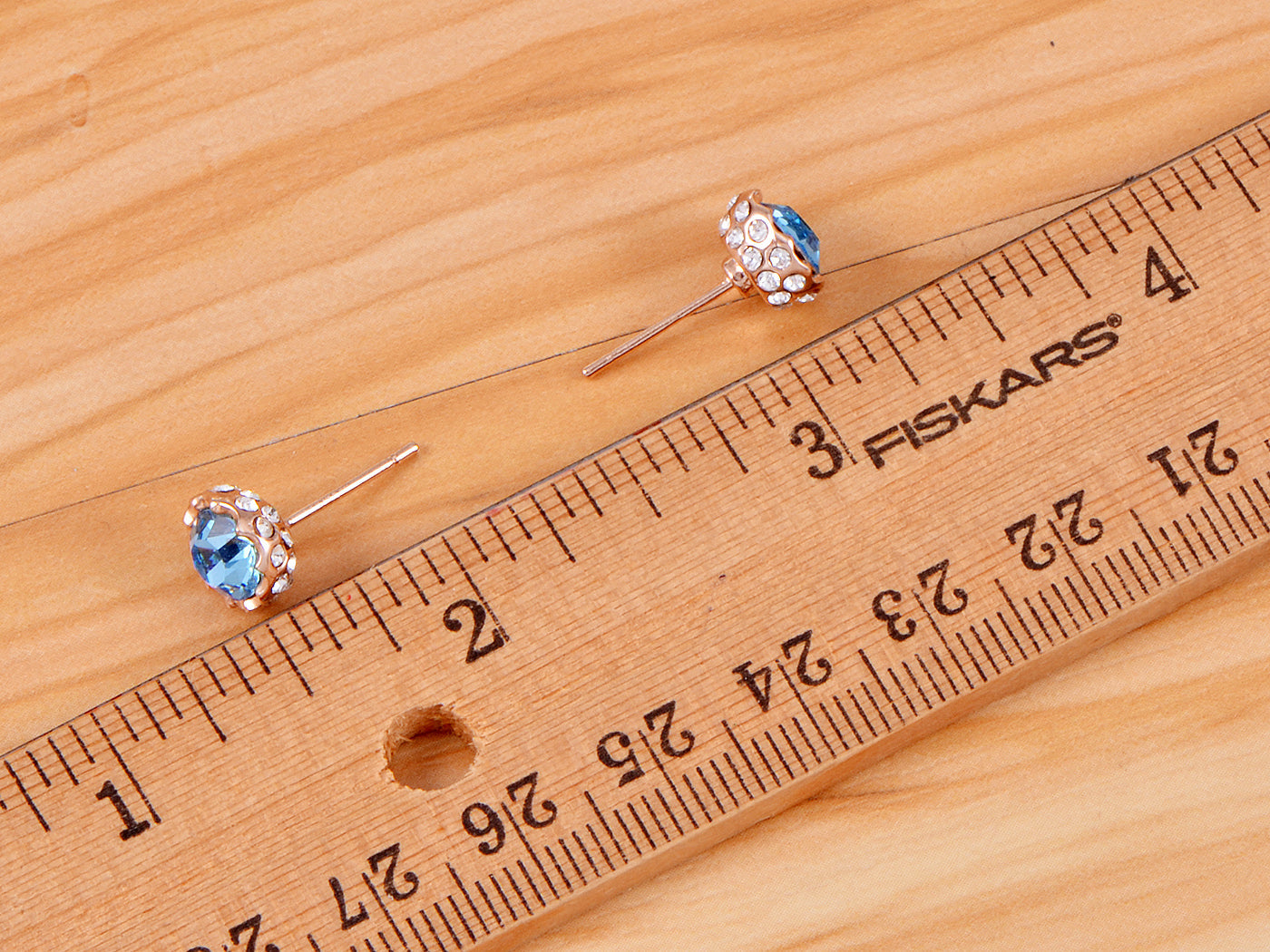 Swarovski Crystal Sapphire Blue Element Stud Earrings