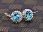 Swarovski Crystal Sapphire Blue Element Stud Earrings