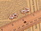 Swarovski Crystal Element Rose Gold Pink Teardrop Abstract Infinity Symbol Sign Stud Earrings