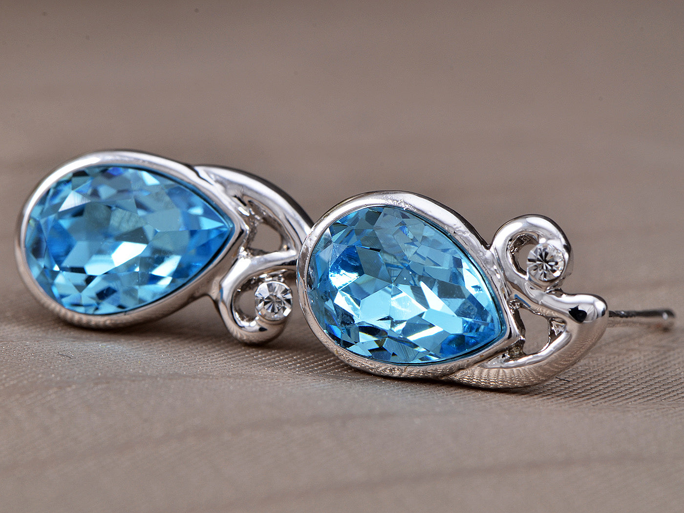 Swarovski Crystal Sapphire Blue Element Stud Earrings