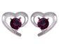 Swarovski Crystal Rose Pink Cherry Blossom Flower Stud Earrings