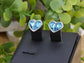 Swarovski Crystal Sapphire Blue Element Stud Earrings
