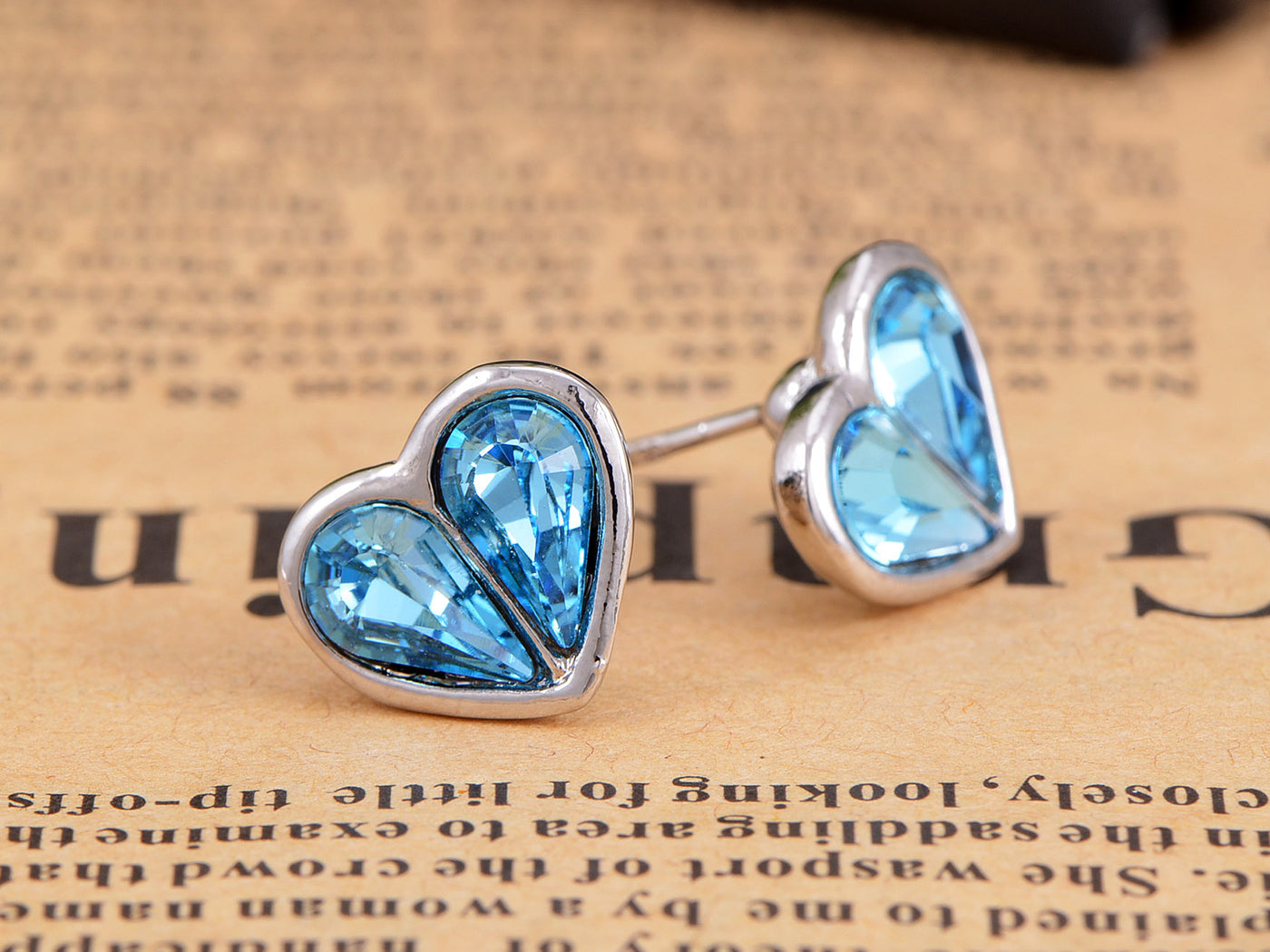 Swarovski Crystal Sapphire Blue Element Stud Earrings
