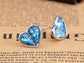 Swarovski Crystal Sapphire Blue Element Stud Earrings