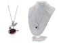 Swarovski Crystal Violet Rose Pink Bunny Rabbit Necklace Pendant