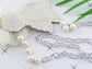 Cream Flower Mesh Fabric Love Dove Topaz Bird Pearl Strand Necklace