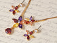 Swarovski Crystal Autumn Carnival Dangle Star Flower Earring Necklace Jewel Set