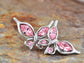 Swarovski Crystal Pink Rose Butterfly Love Duo Necklace Earring Set