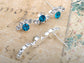 Swarovski Crystal Aqua Indicolite Blueberry Vineyard Earring Necklace Set