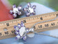 Swarovski Crystal Amethyst Spikey Sharp Flower Element Earring Necklace Set