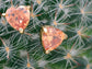 Fire Opal Lovely Heart Collection Element Earring Necklace Set