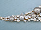 Swarovski Crystal Antique Bridal Grey Pearl Element Earring Choker Necklace Set