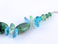 Green Blue Zircon Peridot Watermelon Beaded D Choker Necklace