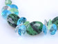 Green Blue Zircon Peridot Watermelon Beaded D Choker Necklace