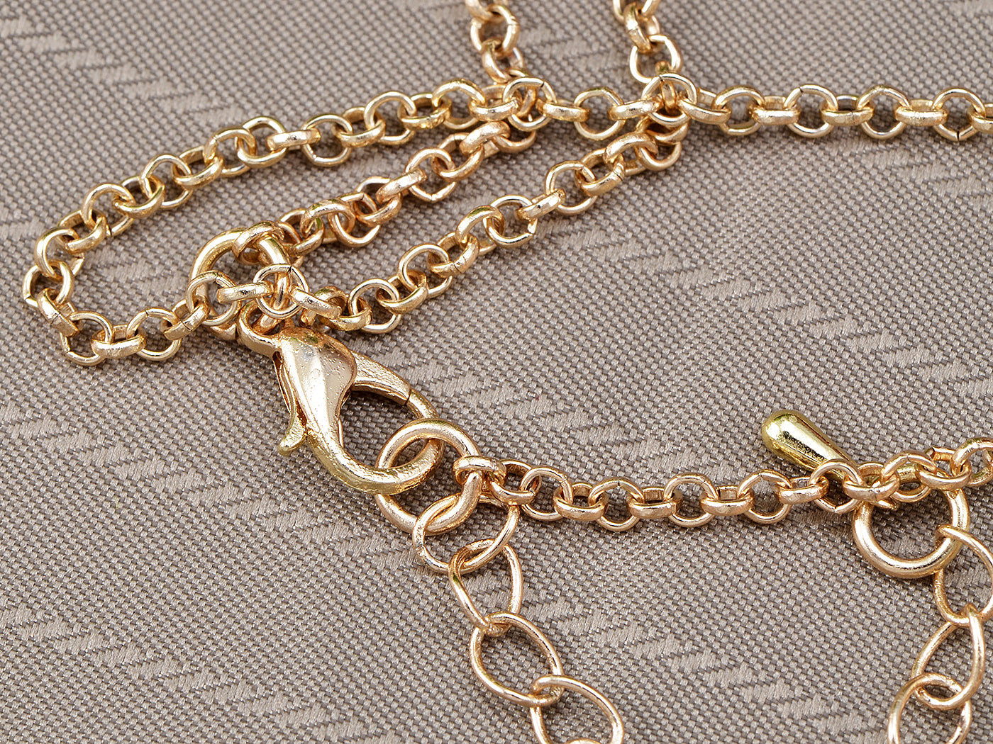 Rose Gold Champagne Teardrop Cluster Statement Bib Pendant Necklace