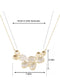 Rose Gold Champagne Teardrop Cluster Statement Bib Pendant Necklace