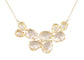 Rose Gold Champagne Teardrop Cluster Statement Bib Pendant Necklace