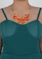 Rose Gold Champagne Teardrop Cluster Statement Bib Pendant Necklace