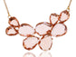 Rose Gold Champagne Teardrop Cluster Statement Bib Pendant Necklace