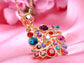 Swarovski Crystal Colorful Elements Square Shape Pendant Necklace