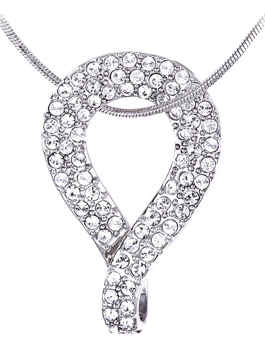 Swarovski Crystal Elements Infinity Teardrop Pendant Necklace