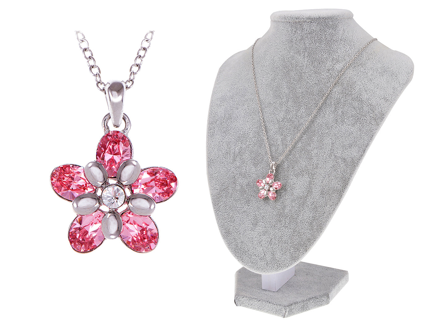 Swarovski Crystal Rose Elements Flower Core Power Love Necklace
