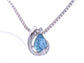 Swarovski Crystal Elements Aquamarine Bow Necklace