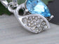 Swarovski Crystal Elements Aquamarine Bow Necklace