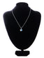 Swarovski Crystal Elements Aquamarine Bow Necklace