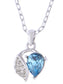 Swarovski Crystal Elements Aquamarine Bow Necklace